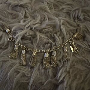 Coach Gold Tassel Chain Bracelet